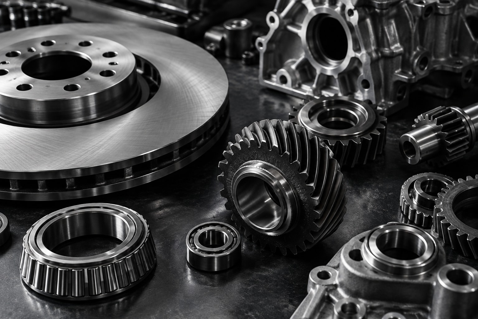 Original still life of precision automotive components
